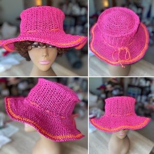 Handmade Crochet brim hat